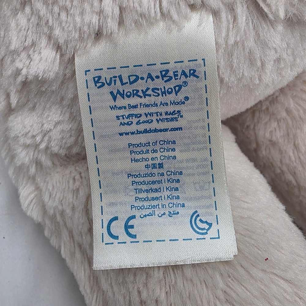Build a Bear Workshop Plush Teddy Bear Light Tan Stuffed Animal Soft Toy 2013 - Picture 3 of 4